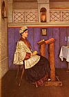 Isidor Kaufmann Young Woman in the Synagogue painting